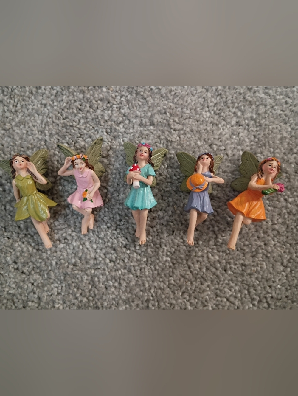 Set of 5 Mini Fairy Figurines